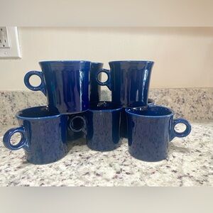 Blue Fiestaware 8 mugs
